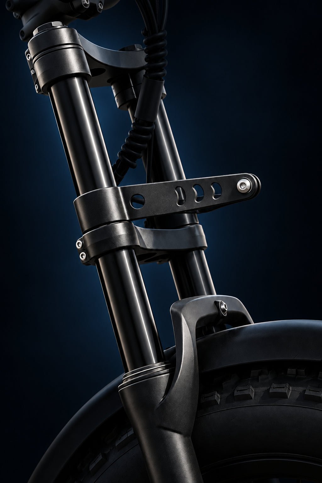 QS7 dual-crown front suspension fork
